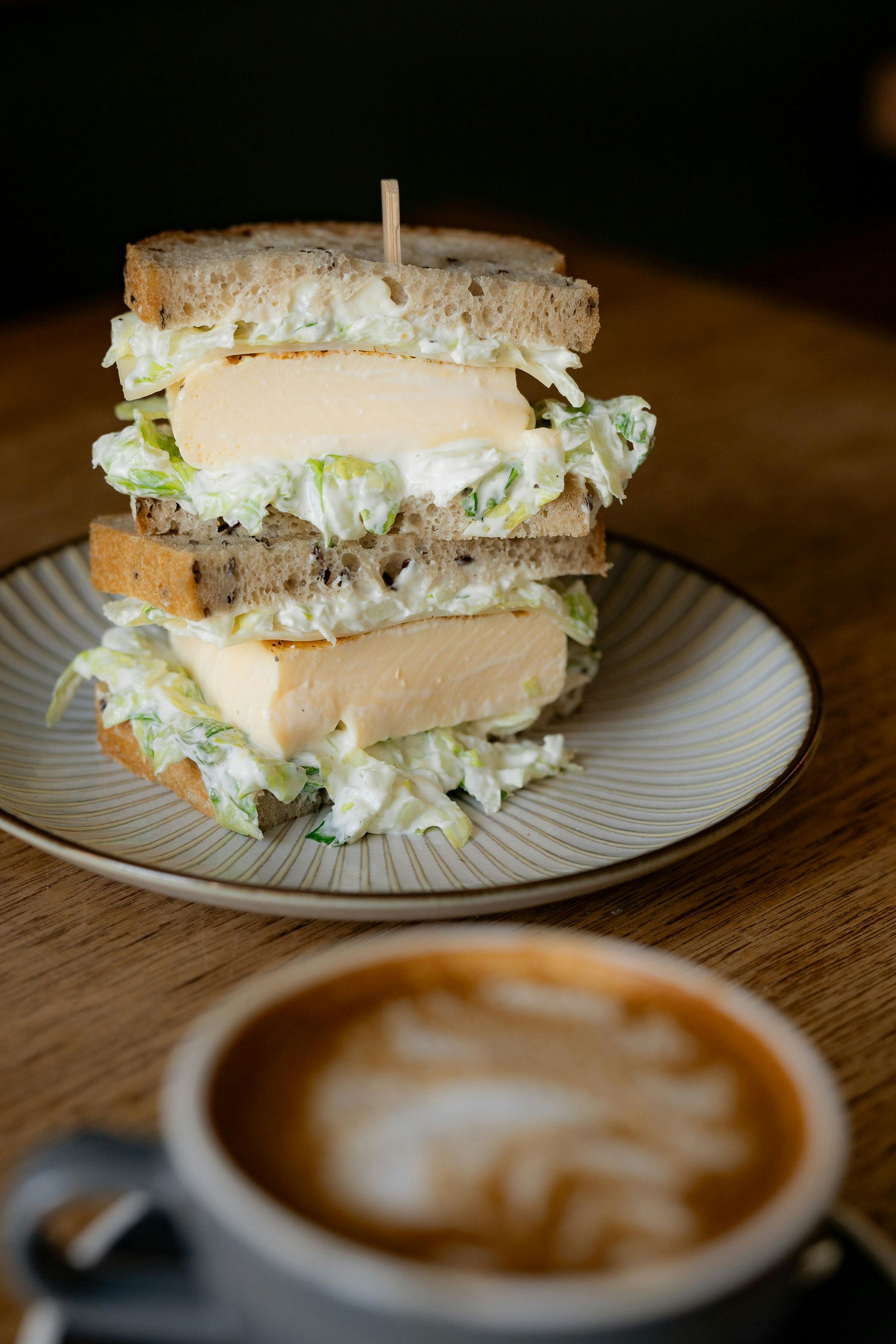 House made baked egg snadwich