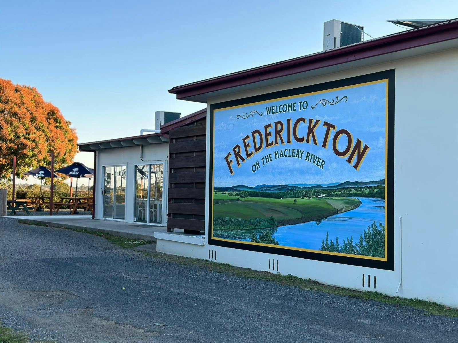 Welcome to Frederickton mural at Fredo Pub