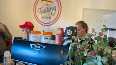 Get a coffee at the Jam Factory Tasting Room