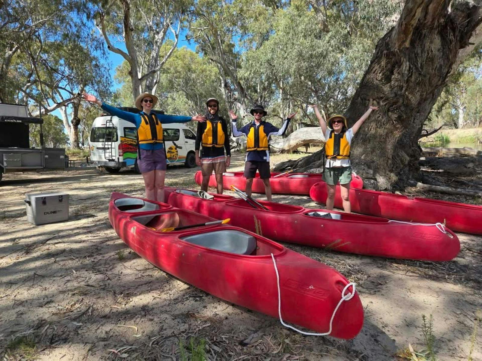 Mullaroo River - guests launching their canoes