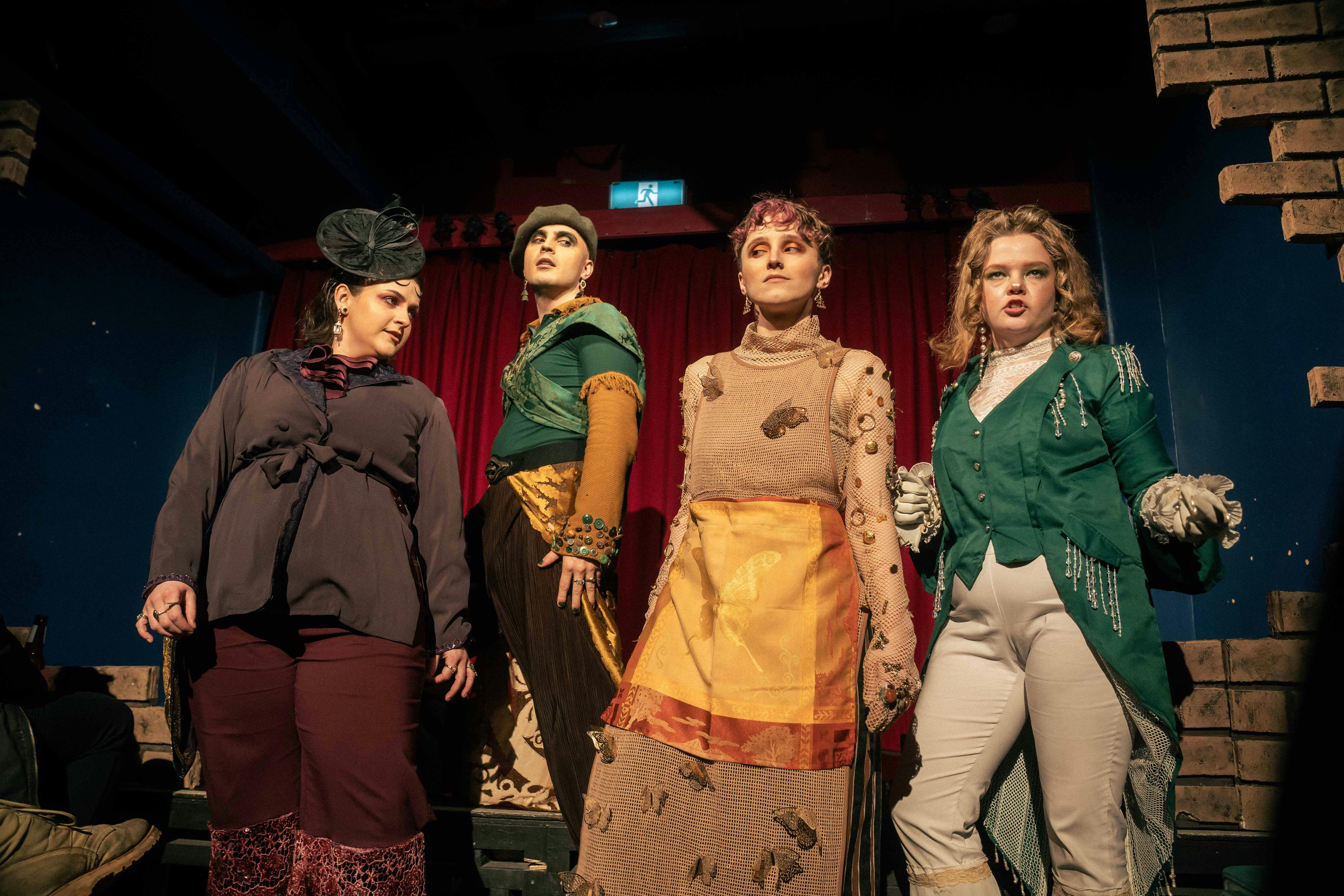 Four people on stage