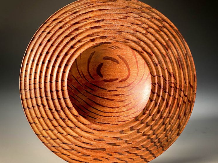 A timber bowl crafted in Flame She Oak
