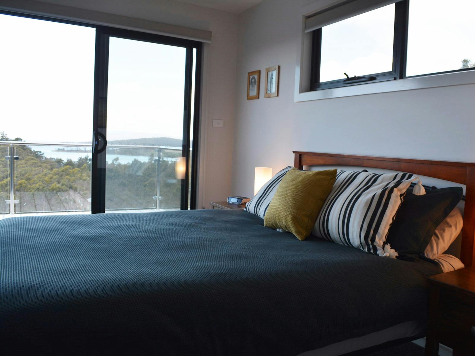 master bed with view