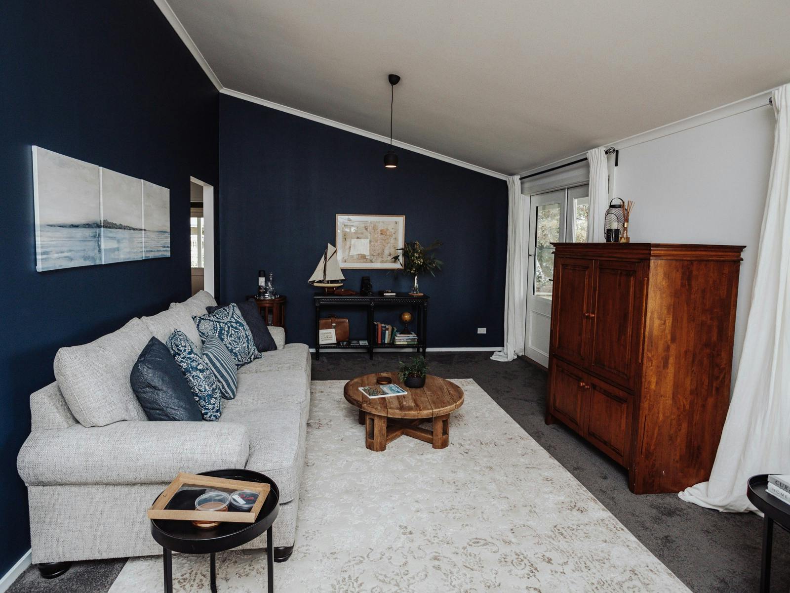Comfortable quality lounge are split into two areas