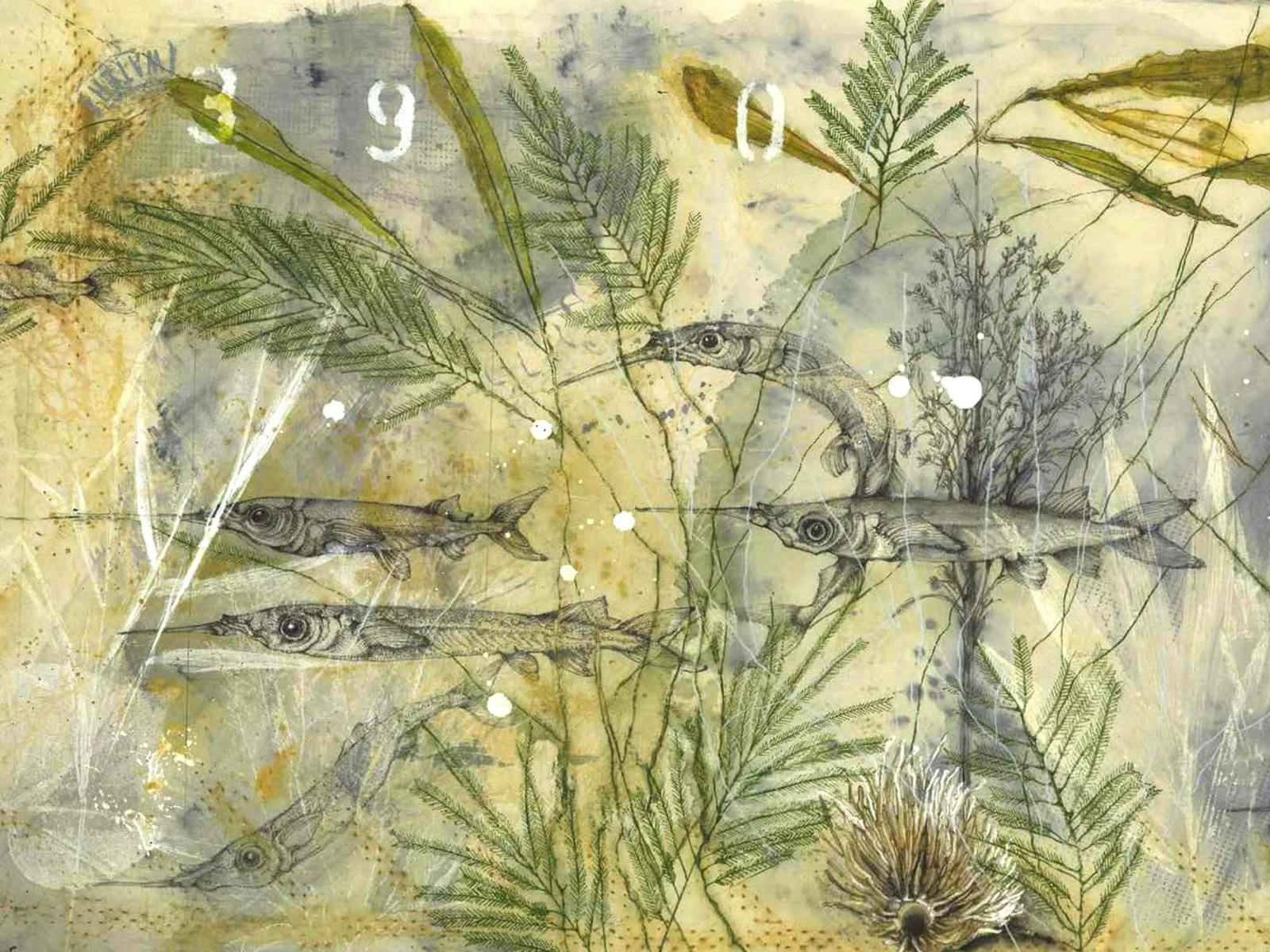 Garfish by Elisabeth Scott, mixed media