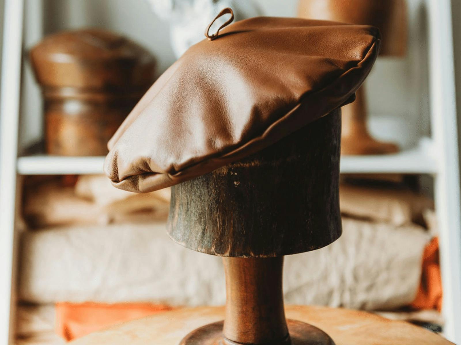 Julie Herbert Millinery Brown Beret hat