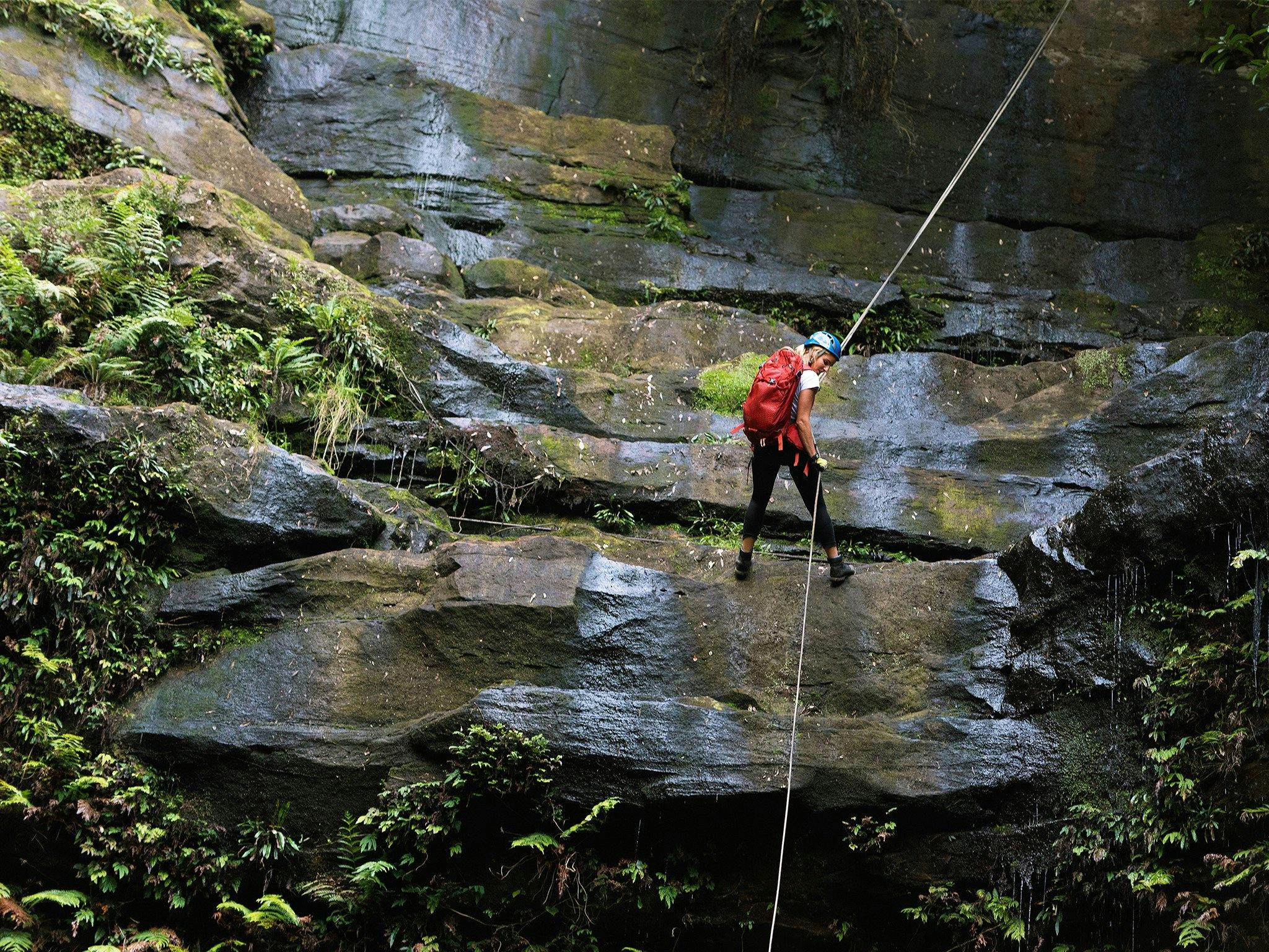 Abseiling Gap Creek Falls