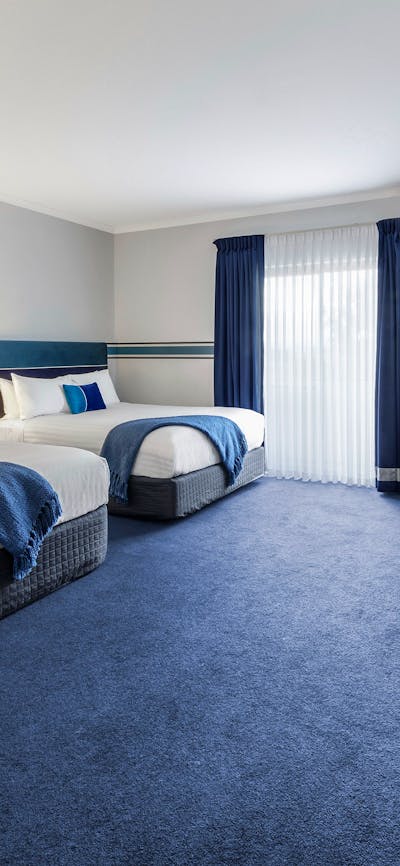 Queen-Single Room, sleeps three. Queen Bed and Single Bed.