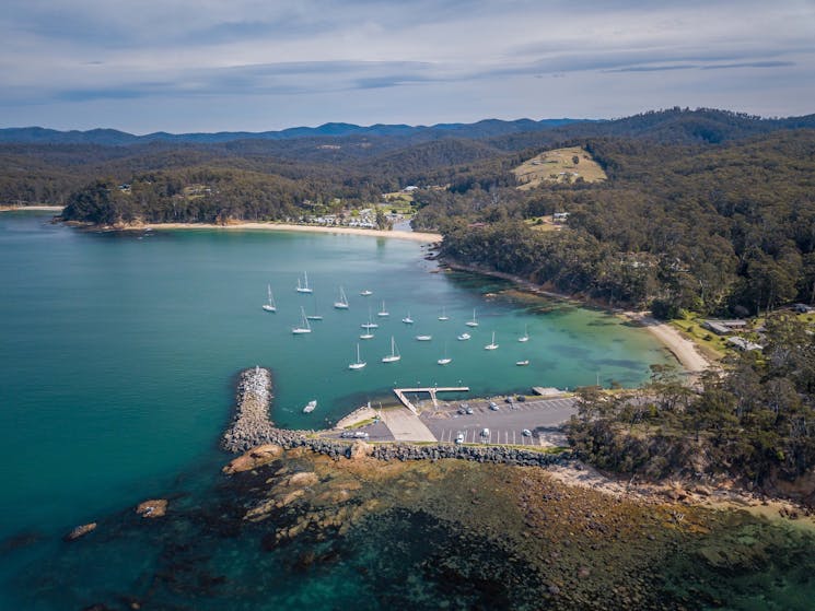 Quarantine Bay and Boat Ramp, Eden, Fishing ramp, swimming,  NSW south coast, Sapphire Coast