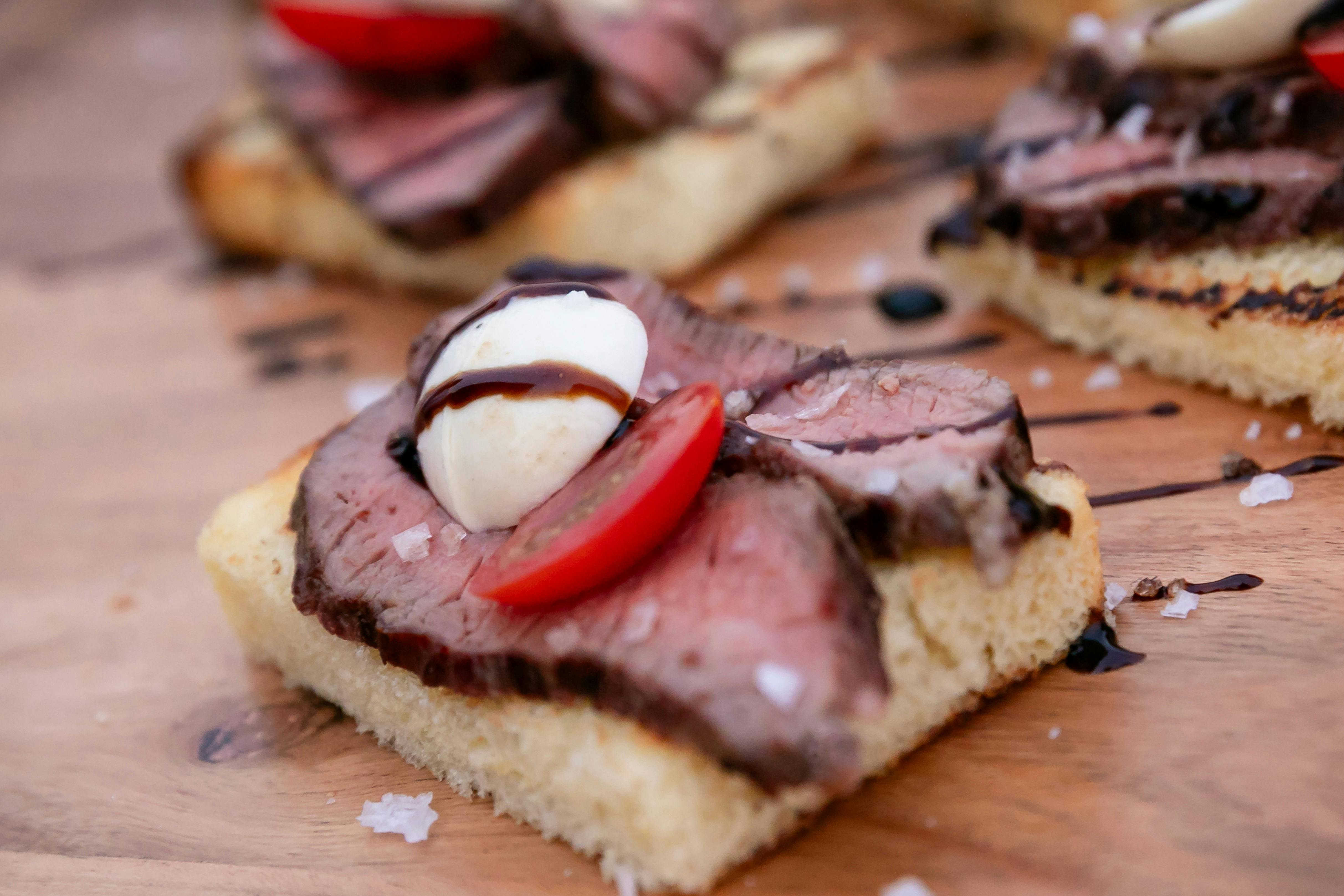 lamb canapes served at a cocktail event