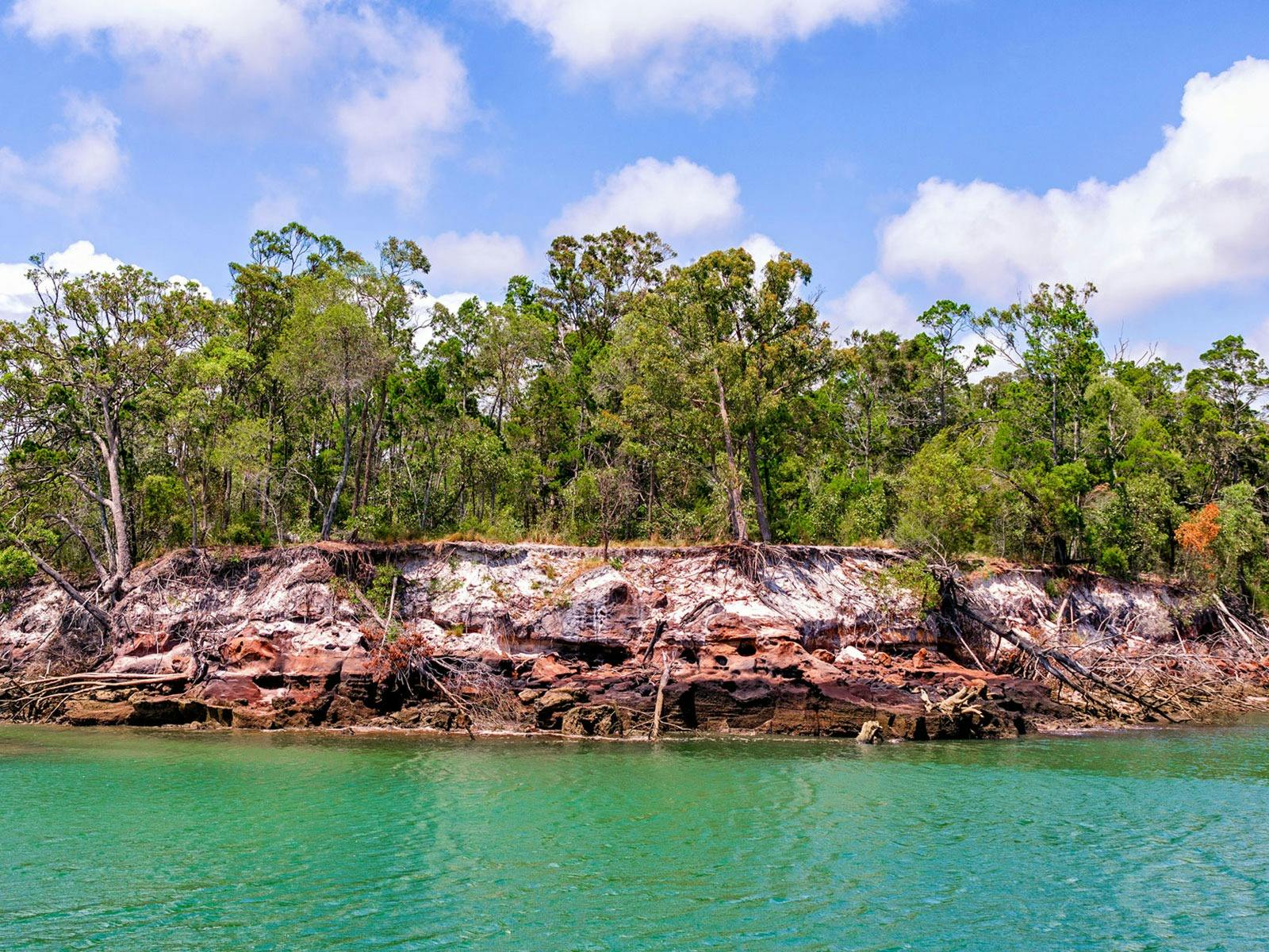 white cliffs Fraser Island