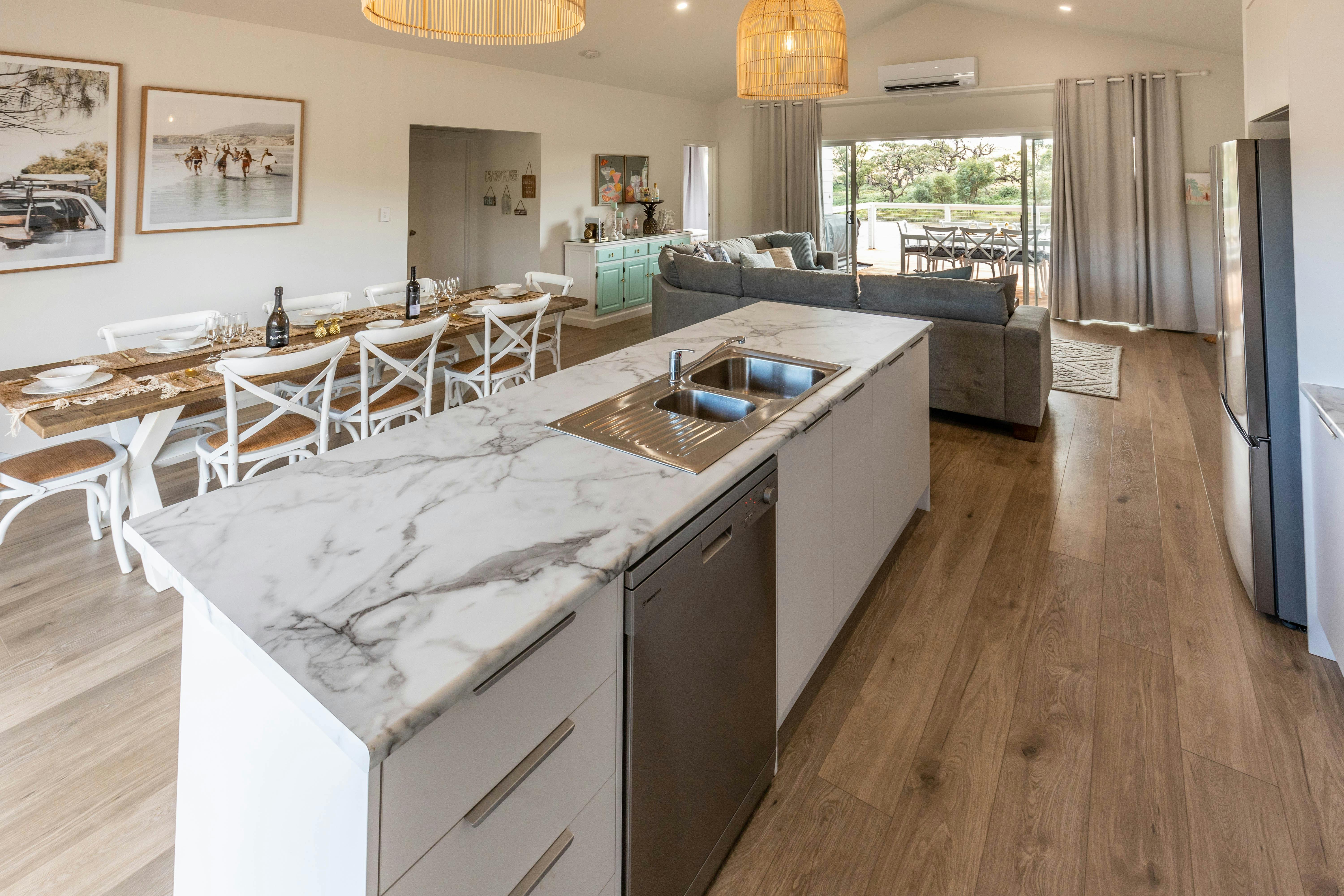 bright open plan living space