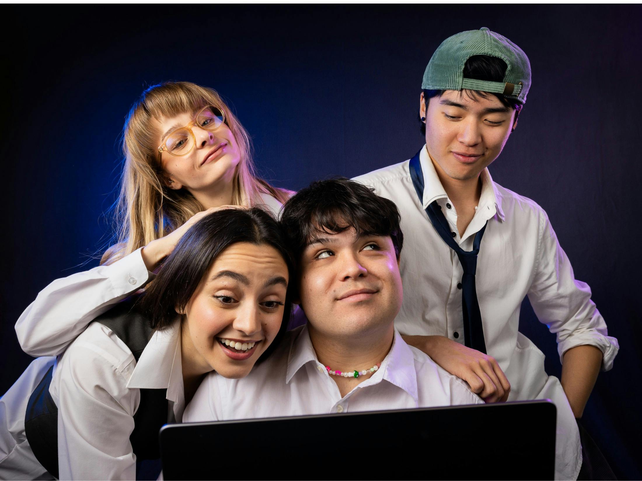 Group of teenagers having a fun time together