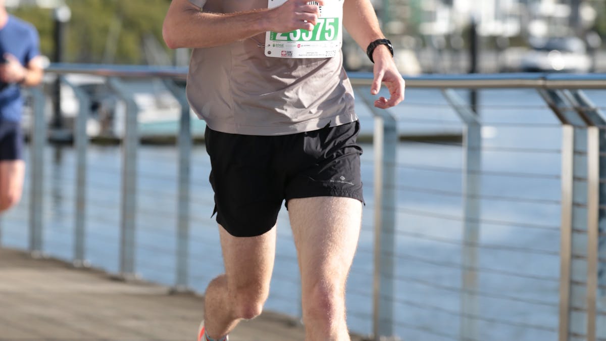 A determined runner.