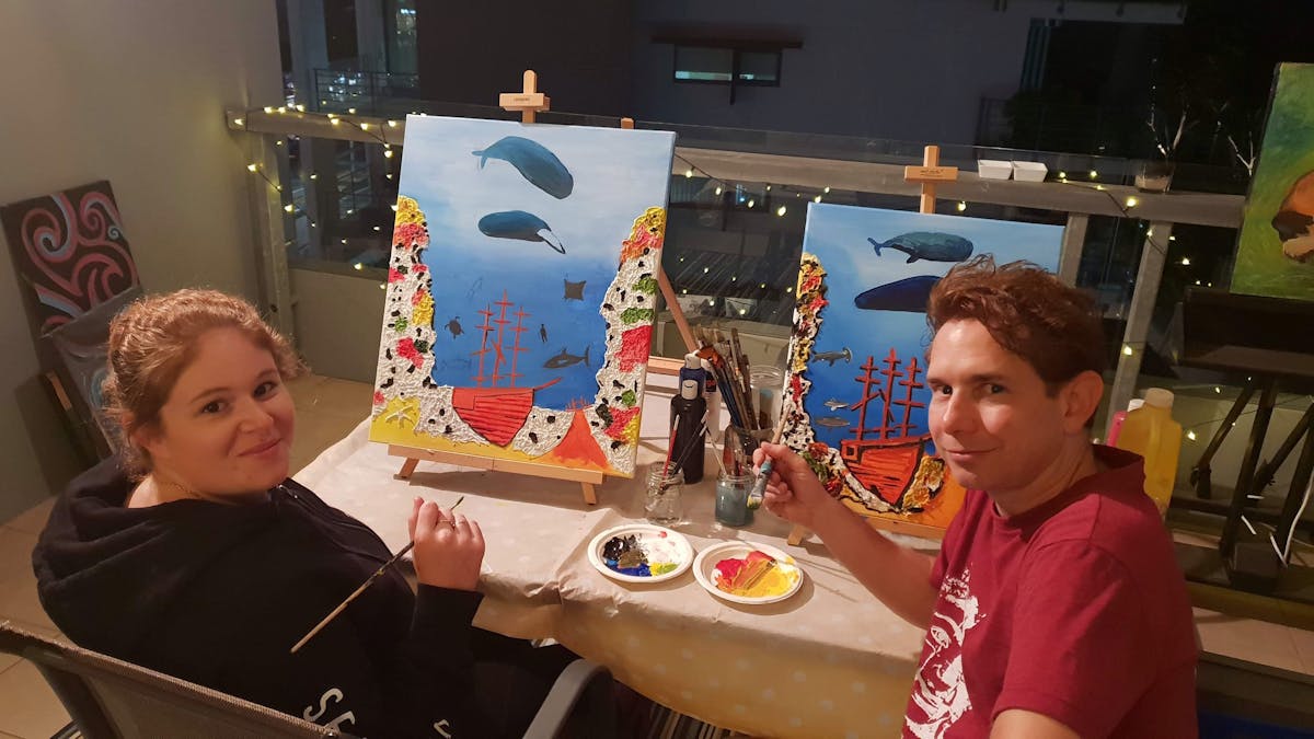 Painting is called 'Barrier Reef Treasure'