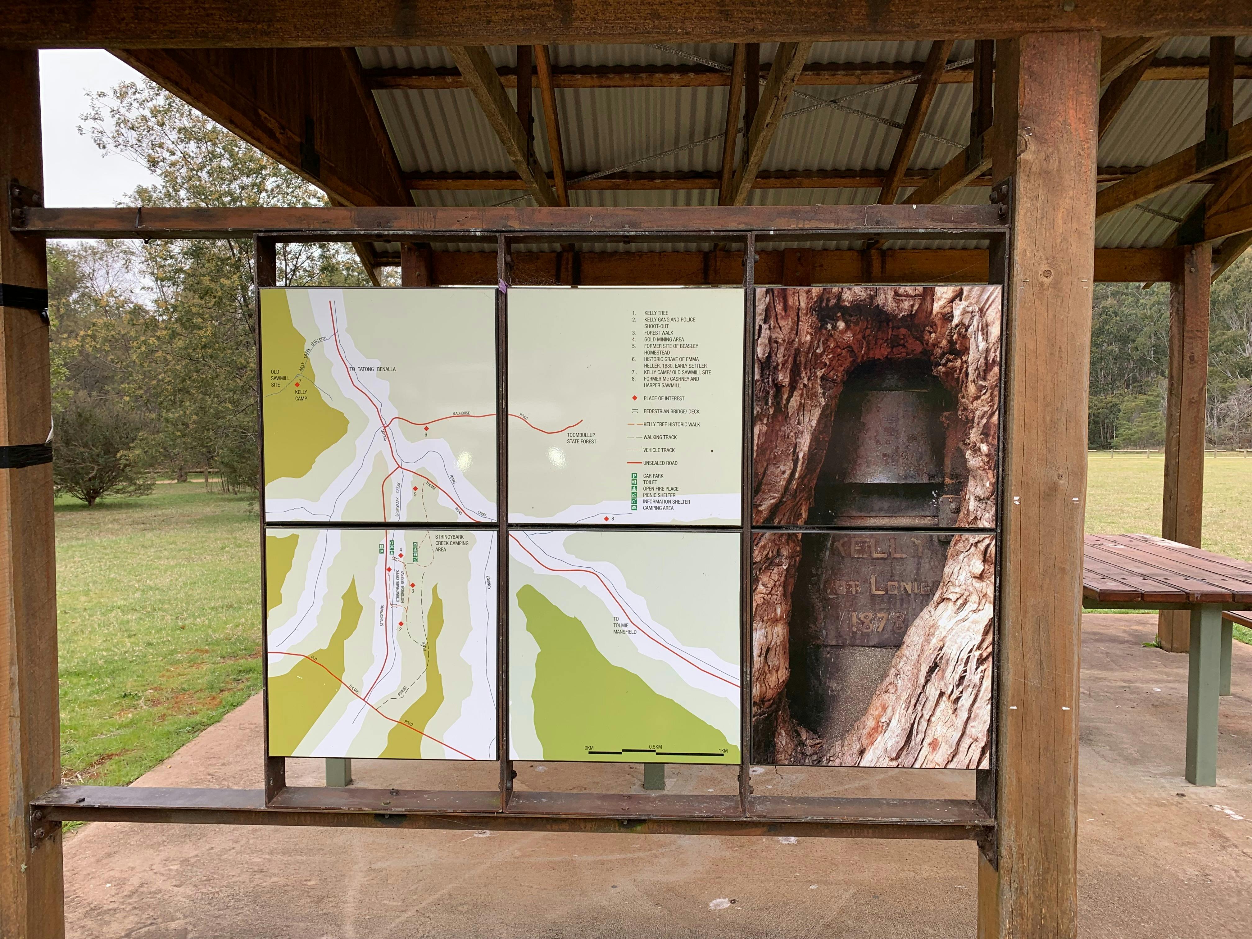 Interpretive Signage provided to Visitors at Stringybark Creek