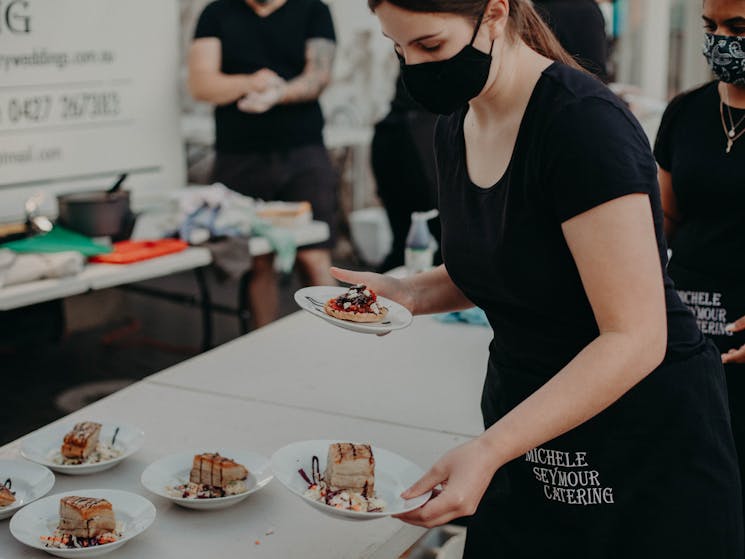 Food being served