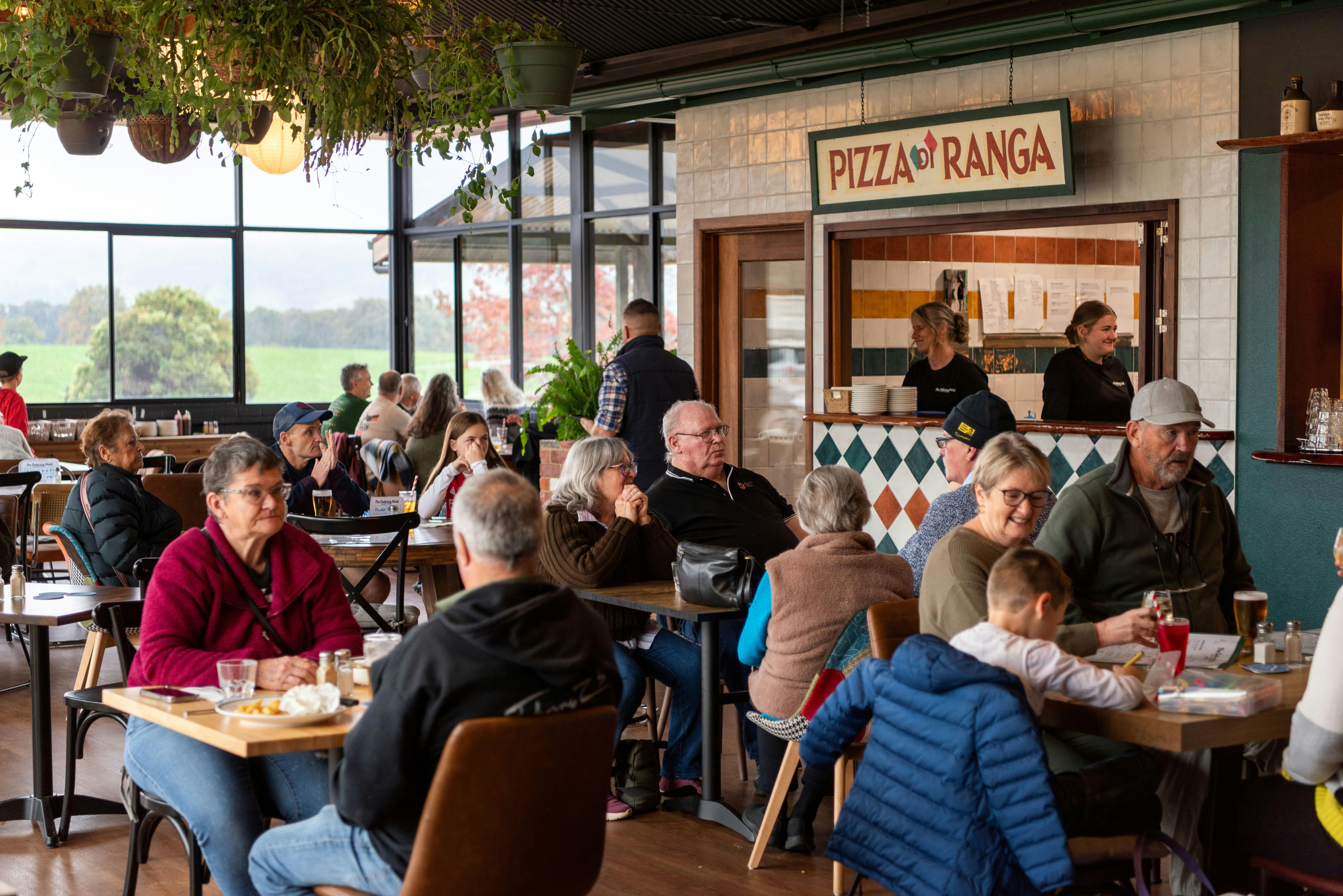 The Pavillion Space with people dinning