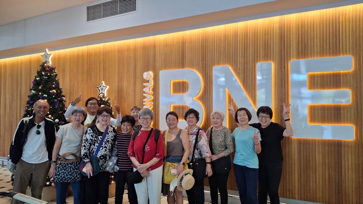 Singaporean group @ Brisbane International Airport Singaporean group @ Brisbane International Airport
