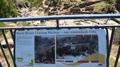The reefer battery crushing machine & how it was drought proofed using two waterwheels in 1882