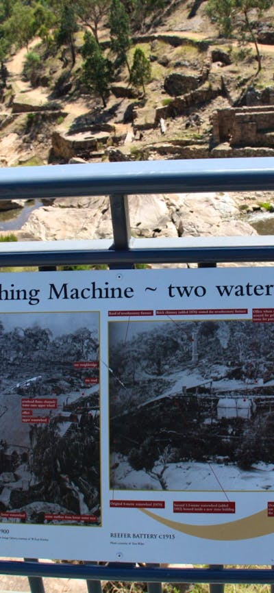 The reefer battery crushing machine & how it was drought proofed using two waterwheels in 1882
