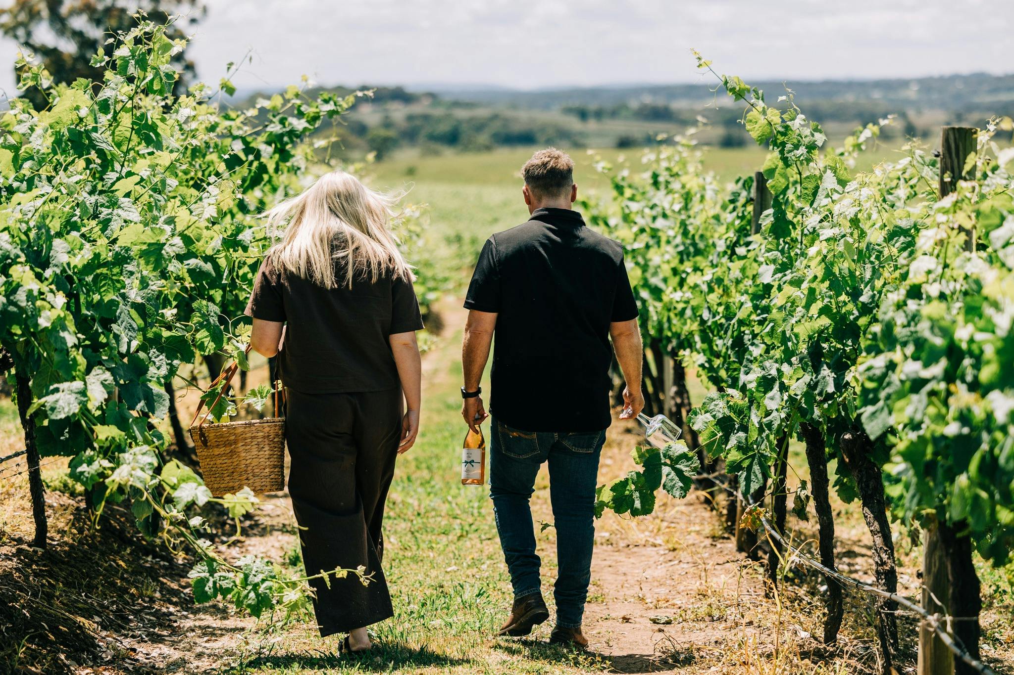 walking through the vines
