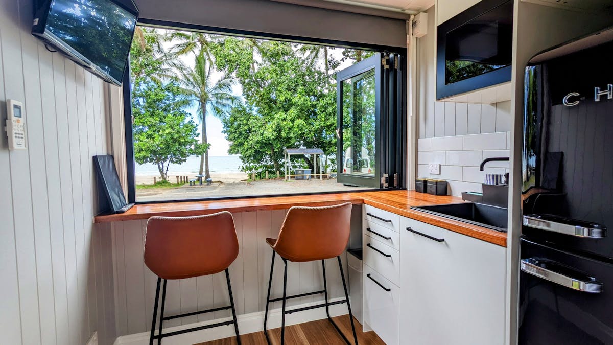 Couples Cabin Interior - Kitchenette area