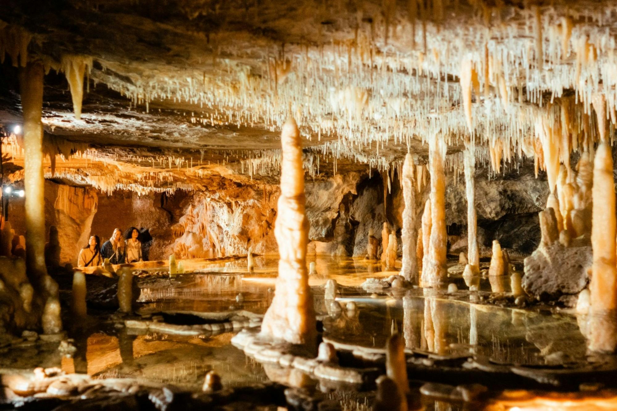 Magnificent stalactite and stalagmite forms, pillars and rim pools
