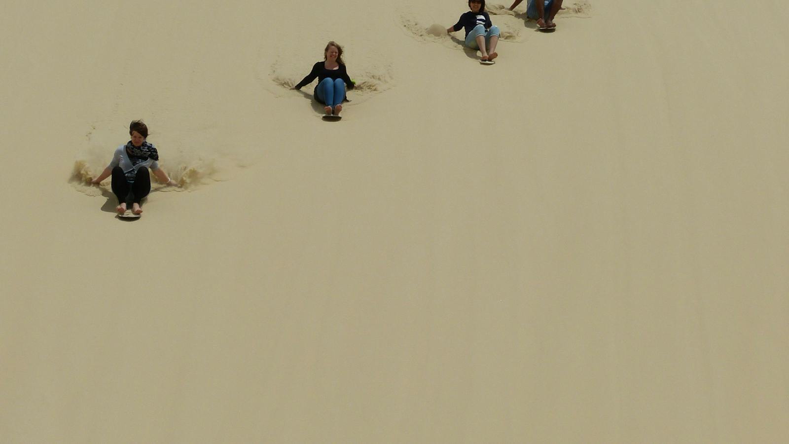 Sandboarding at Birubi Point