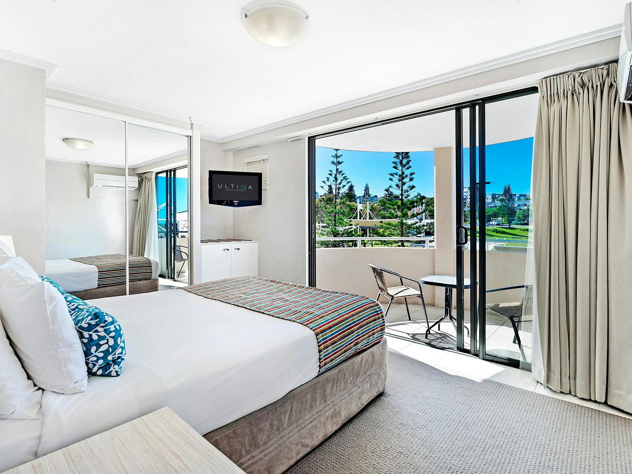 Bedroom in 3 Bedroom, 2 Bathroom Apartment at ULTIQA Shearwater Resort on Kings Beach Bedroom in 3 Bedroom, 2 Bathroom Apartment at ULTIQA Shearwater Resort on Kings Beach