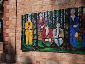 Mural on the side of the Belalie Art Gallery Jamestown