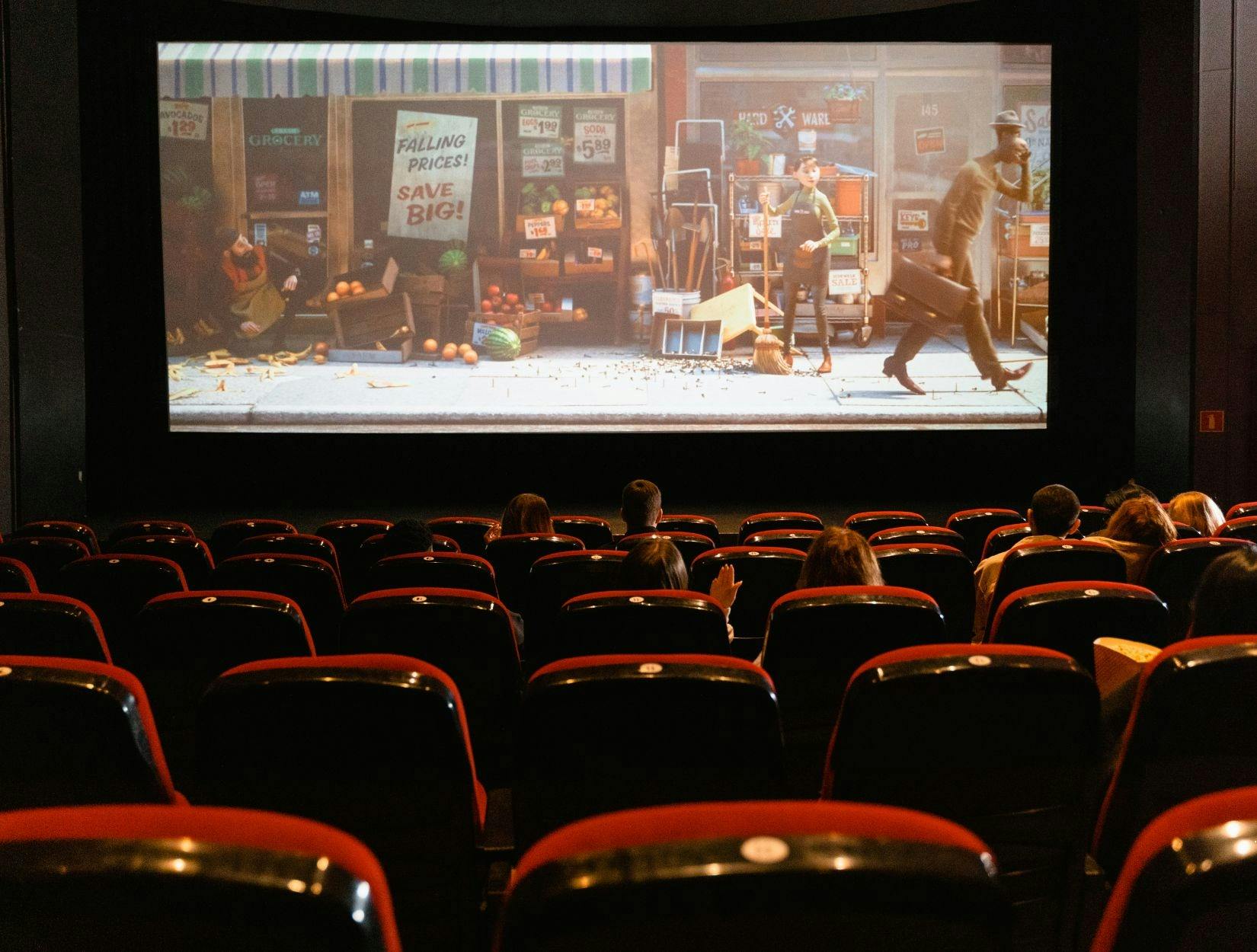 crowd watching a film within the cinema