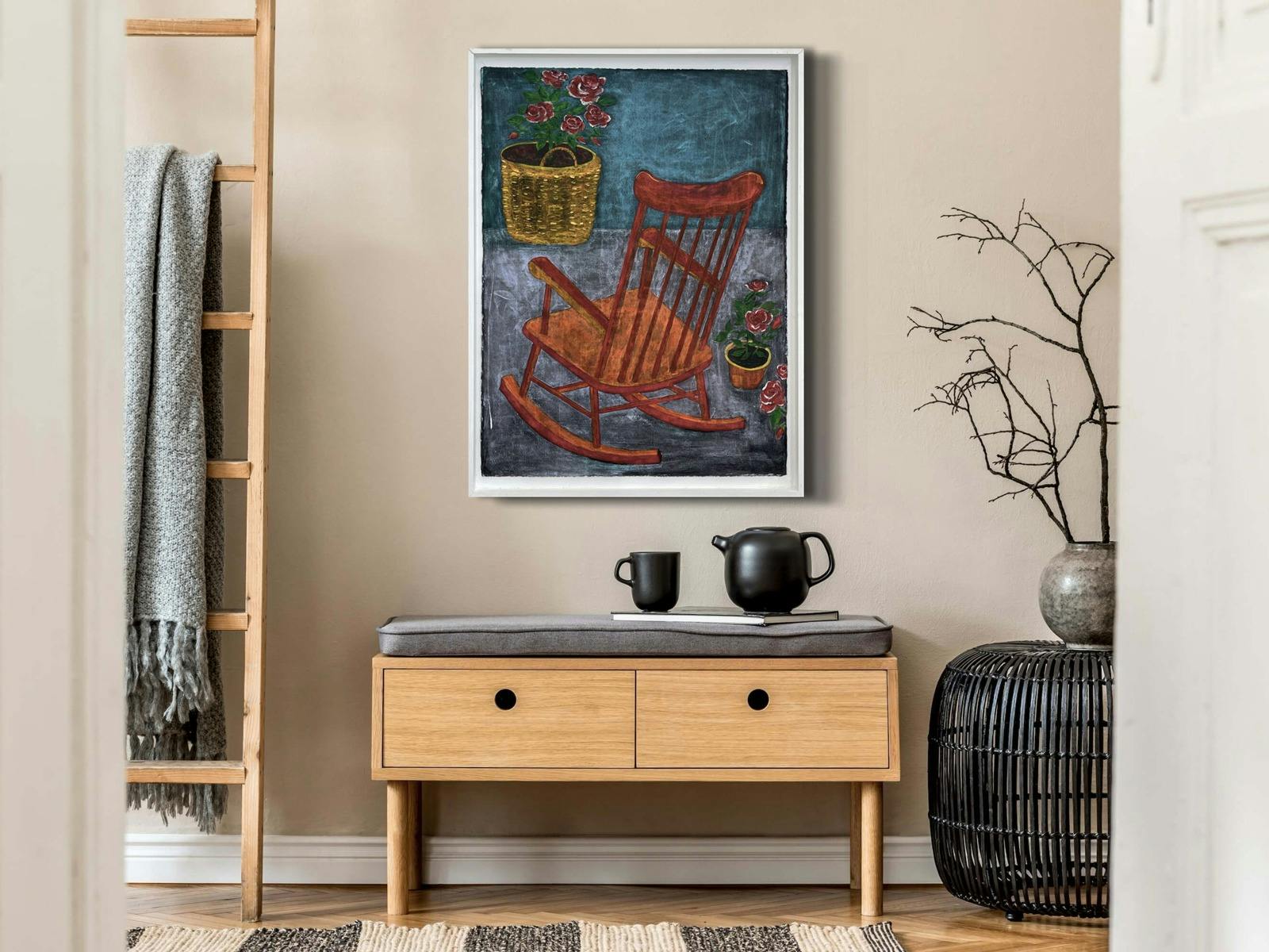 Red rocker & garden plants - Tim Moorhead at The Peisley St Gallery, Orange