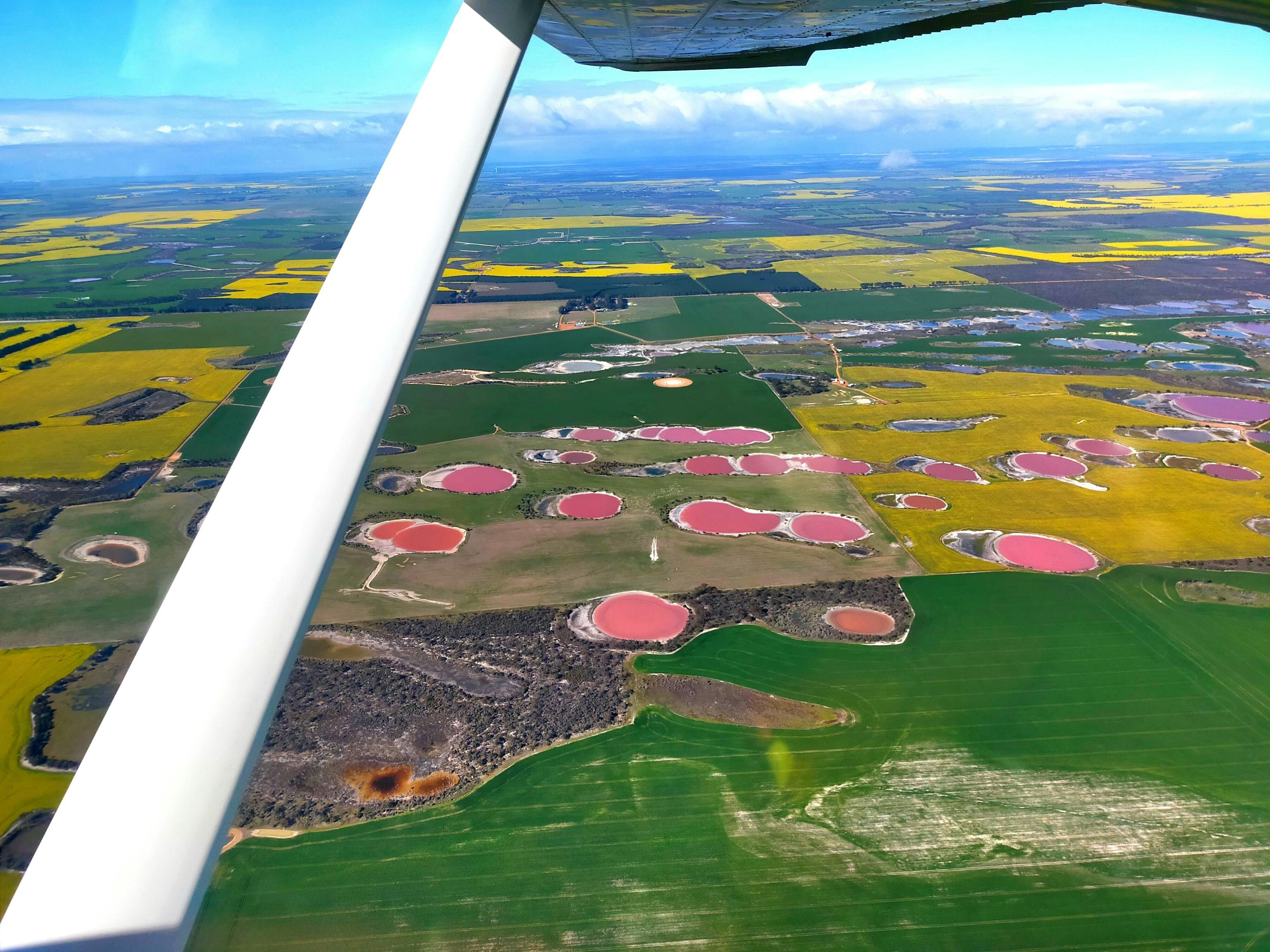 Pink and Rainbow Lakes
