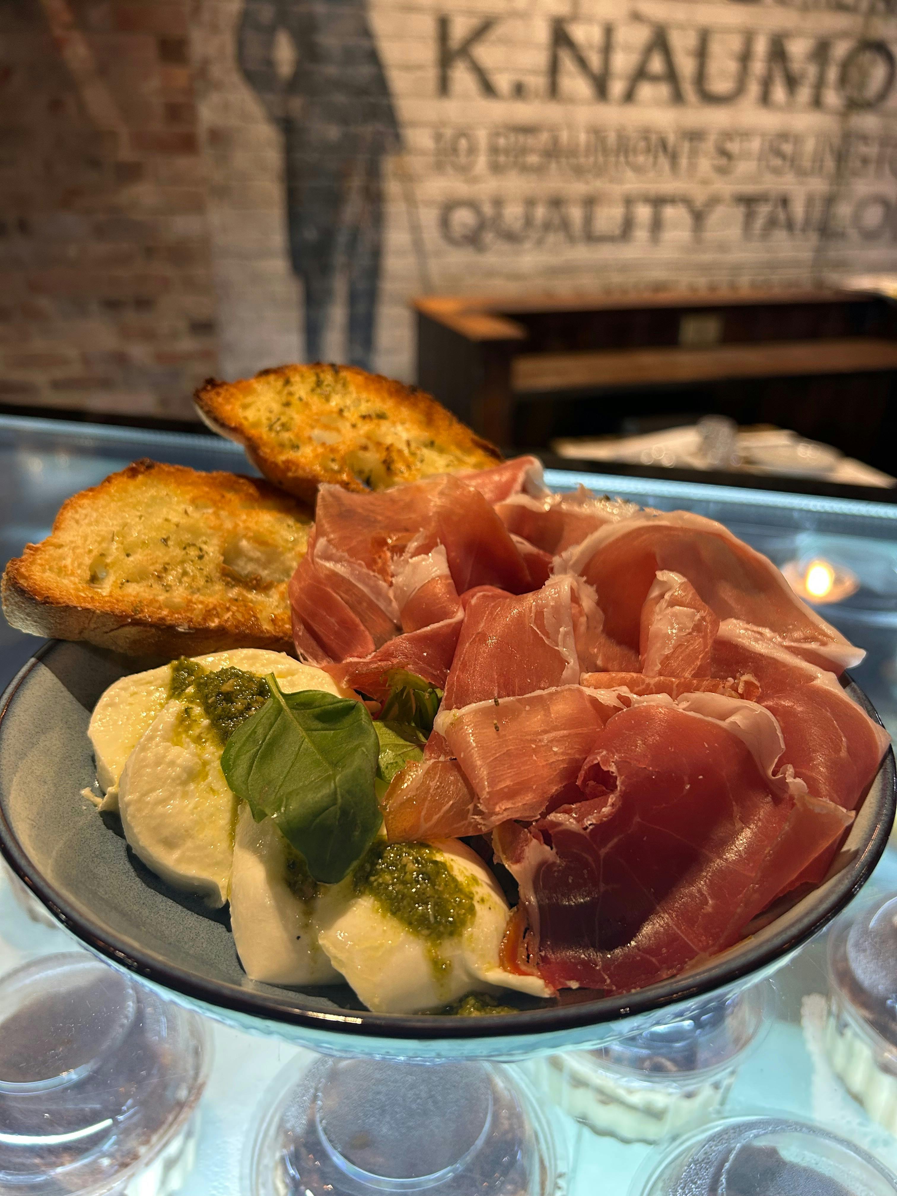 Prosciutto and buffalo mozzarella
