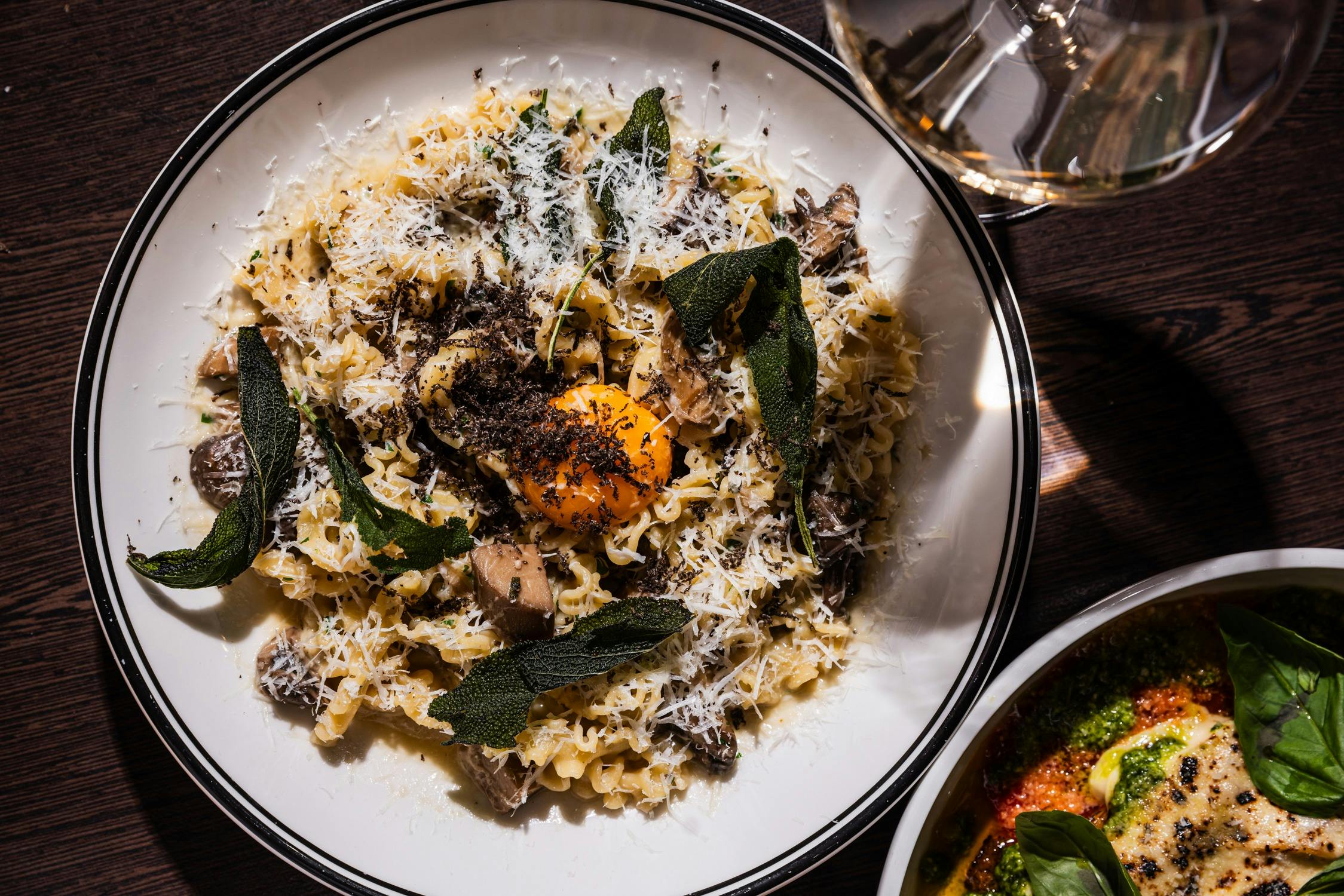 Truffle Smoked Mushroom Casarecce + Whipped Ricotta