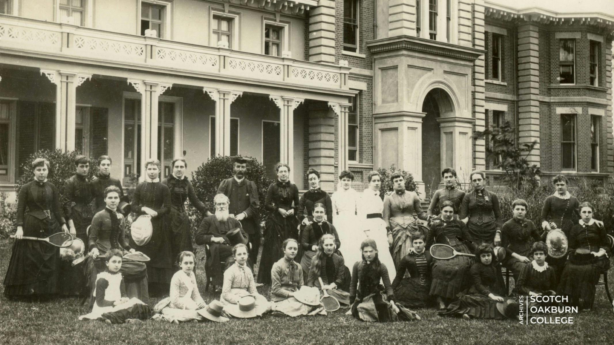 Methodist Ladies College c.1886 Foundation Day. Courtesy of the Scotch Oakburn College Archives.