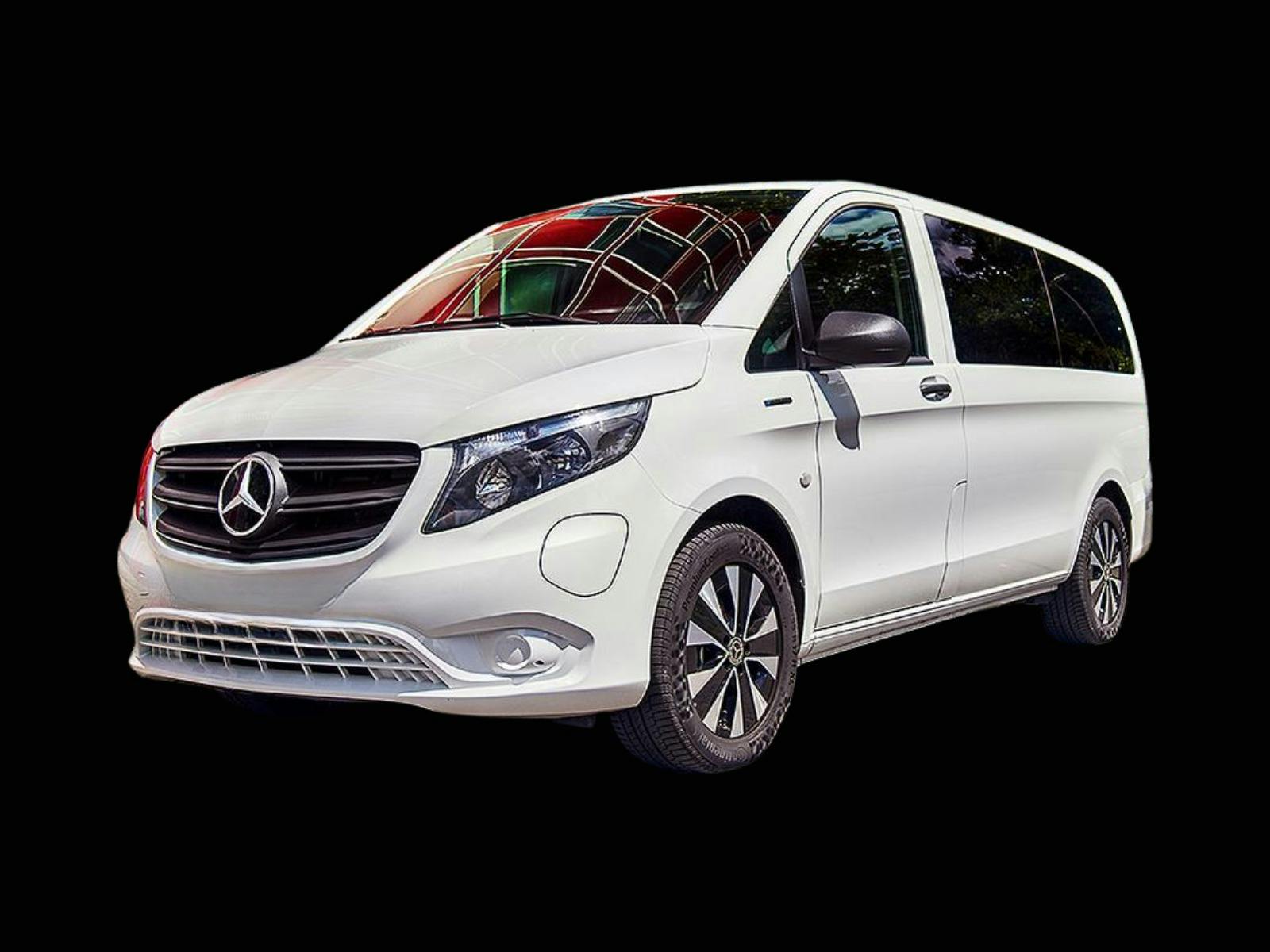 An image of a white Mercedes EVito van
