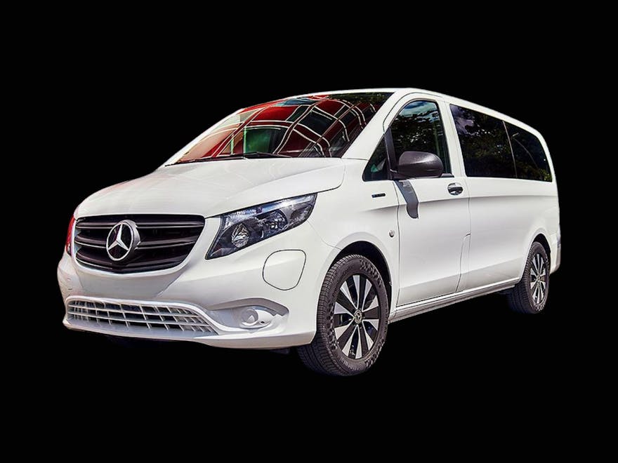 An image of a white Mercedes EVito van