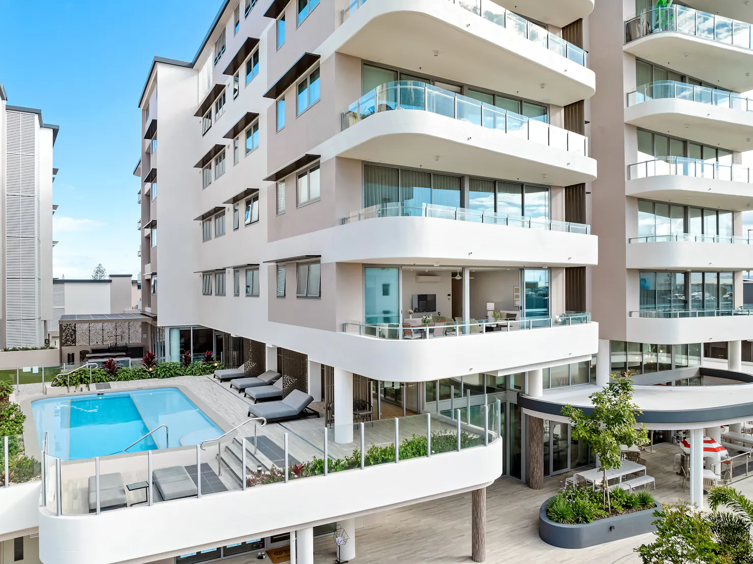 Pool, Pool Deck, Yoga Lawn, BBQ Area & Club Lounge