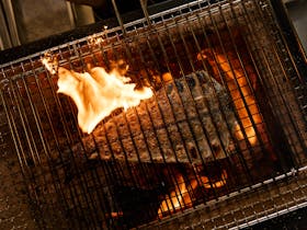 Line & Label charred fish