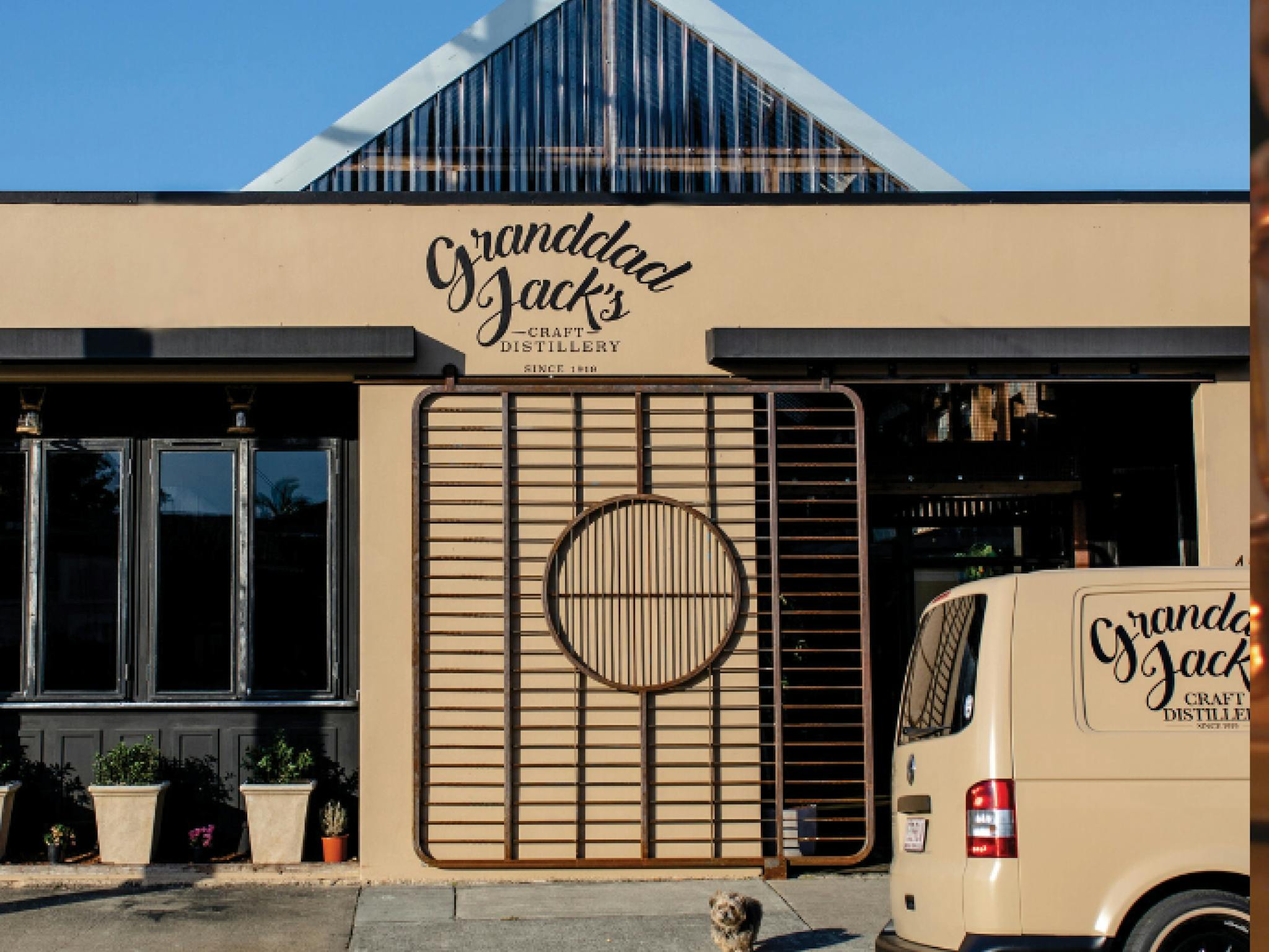 A photo of the front of our tan Gold Coast distillery. A photo of the front of our tan Gold Coast distillery.