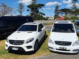 Picture of fleet of Mercedes Benz vehicles