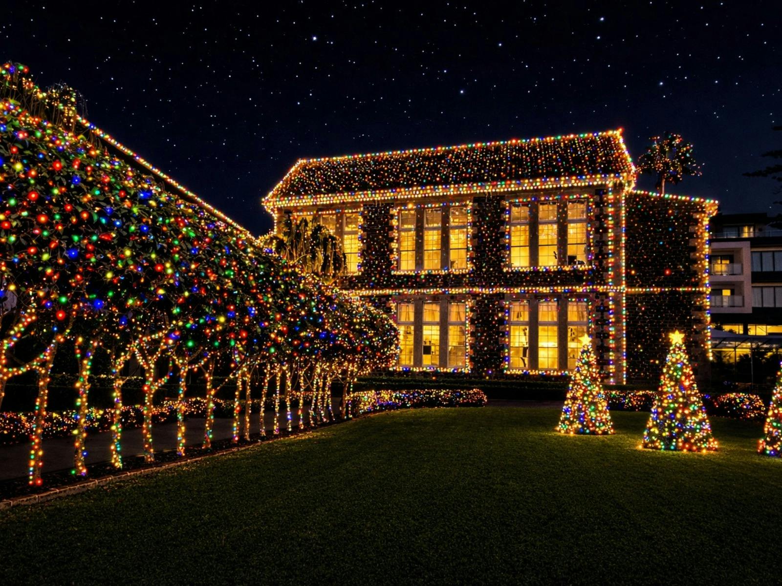 Christmas Lights by Kiama Harbour