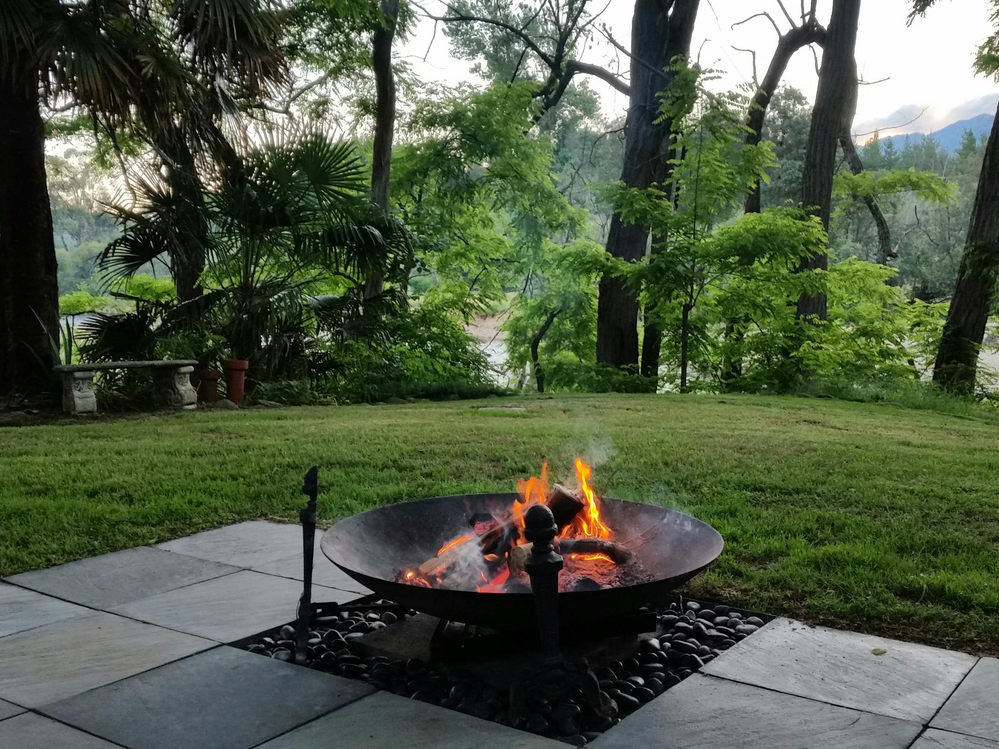 Firepit over the Ovens River