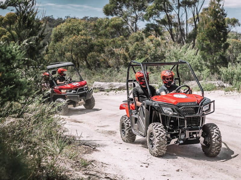 Riding ATV's in Freycinet National Park