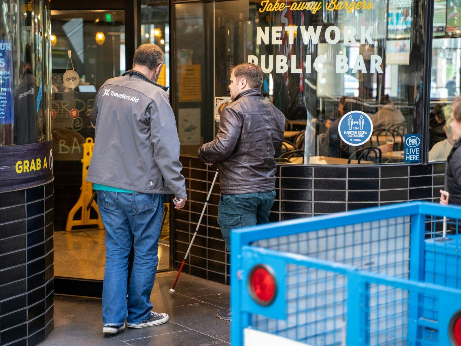 Travellers Aid staff personal guidance and companion service