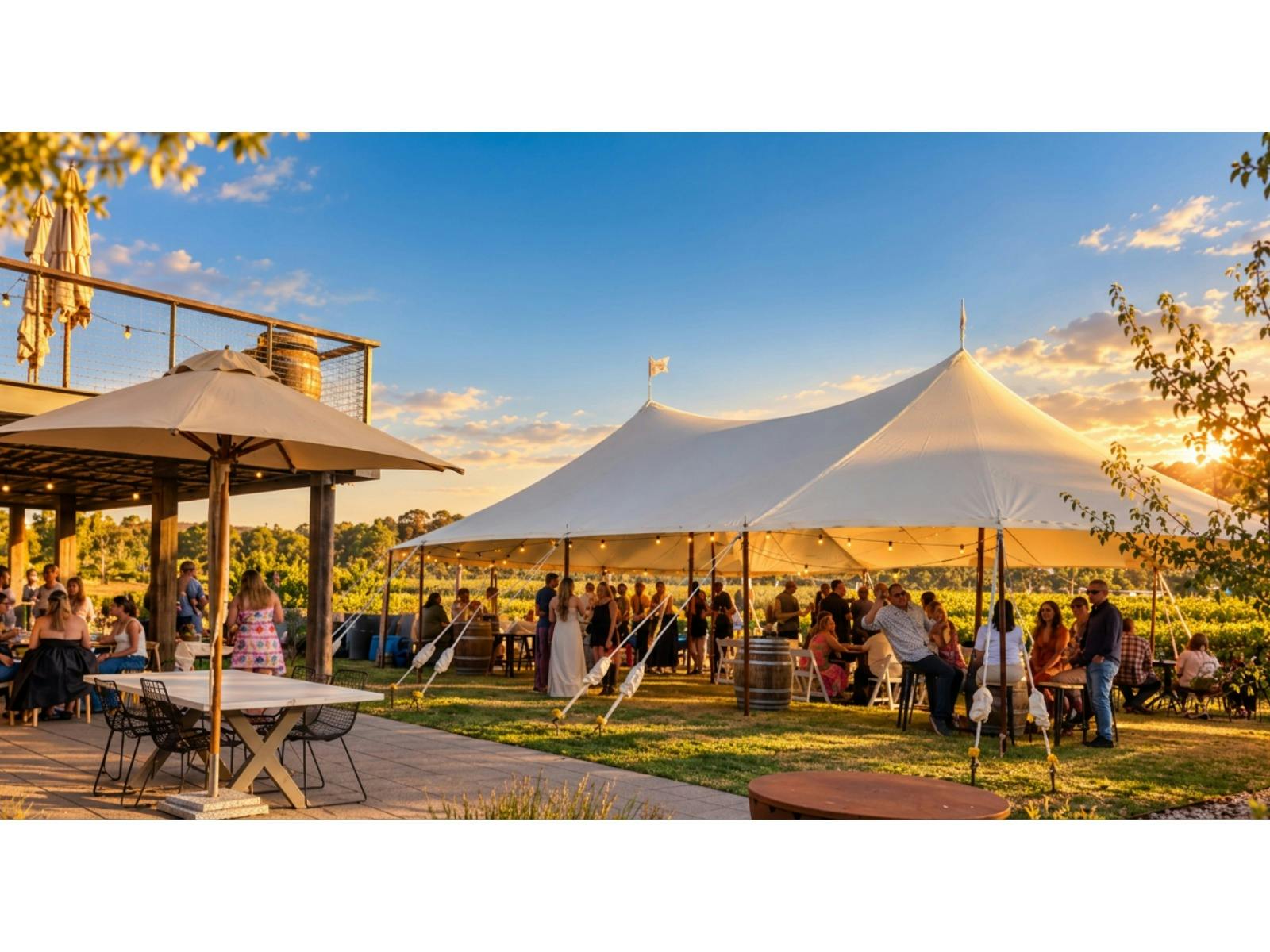 Live music in the festival Marquee