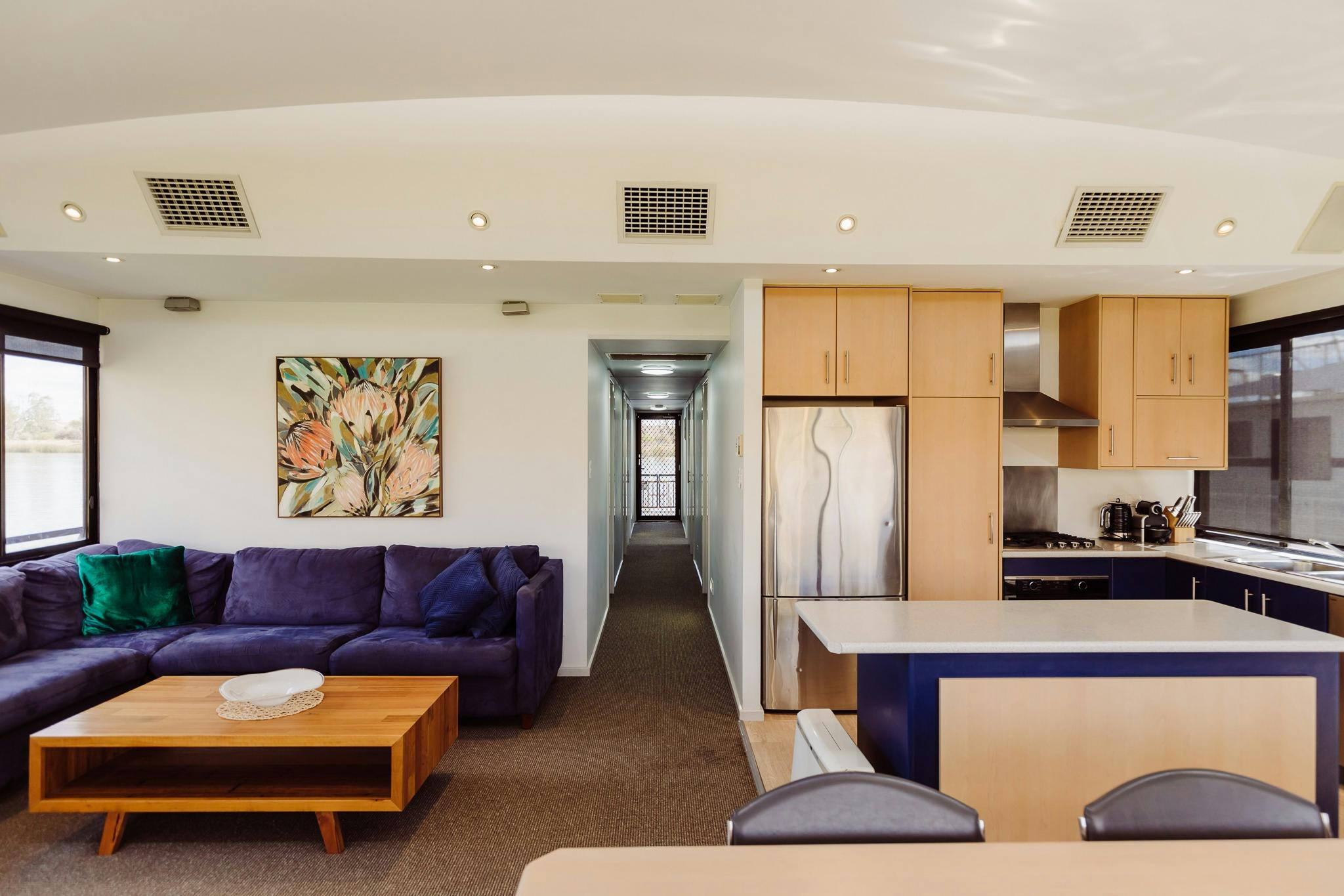 Lounge and kitchen