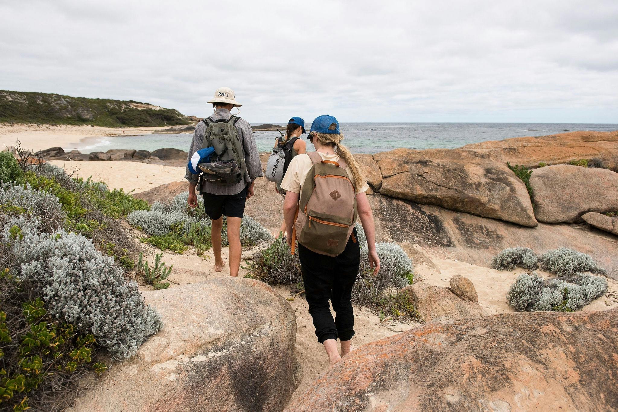 The track traverses across rugged and spectacular coastal landscape.
